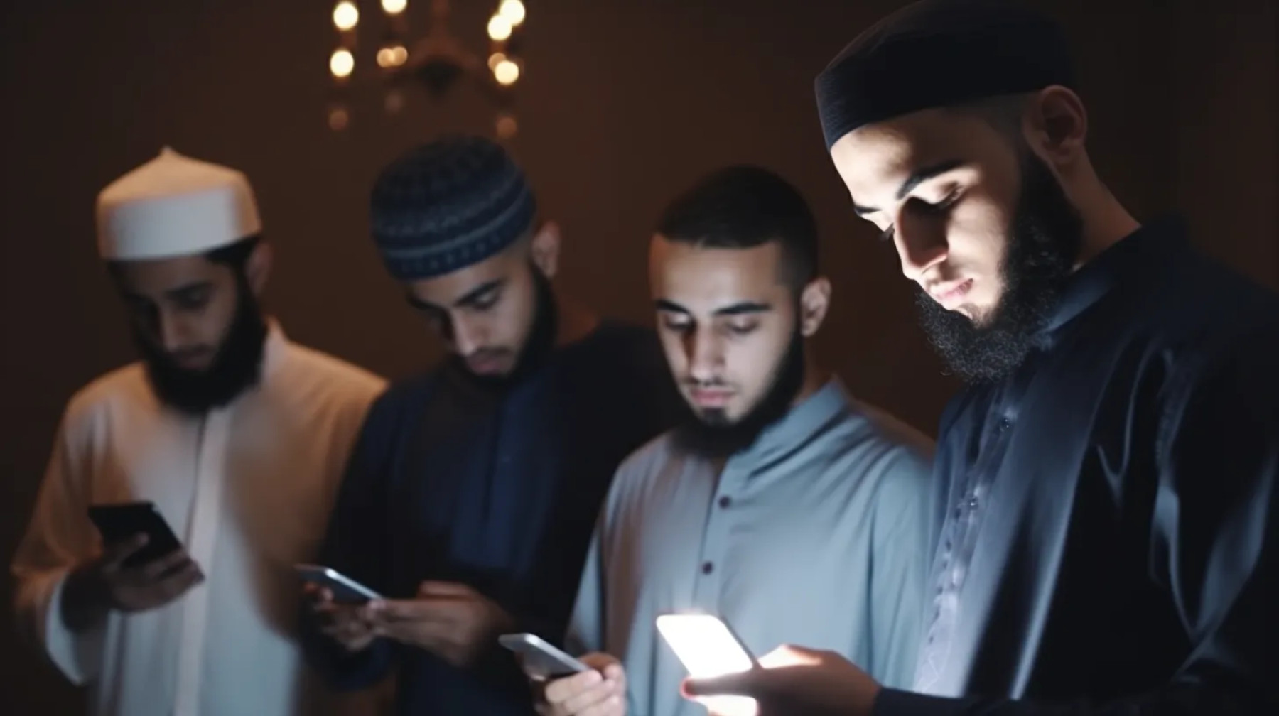 Hayahjabi diverse american muslims scrolling on cellphone in mo 7dd3b318 6ea1 45e4 b79e 905ac38b4eb0